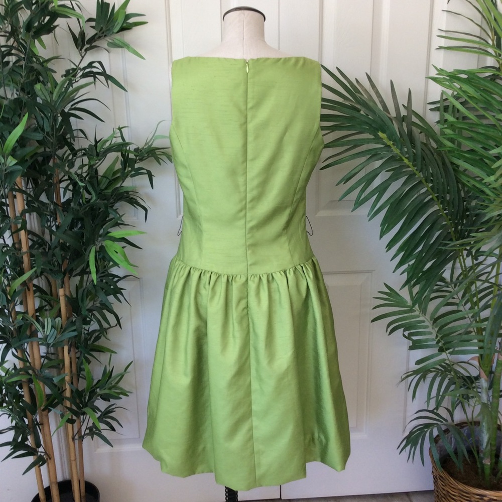 ABS Evening 8 Green sleeveless Midi Dress - Picture 3 of 8